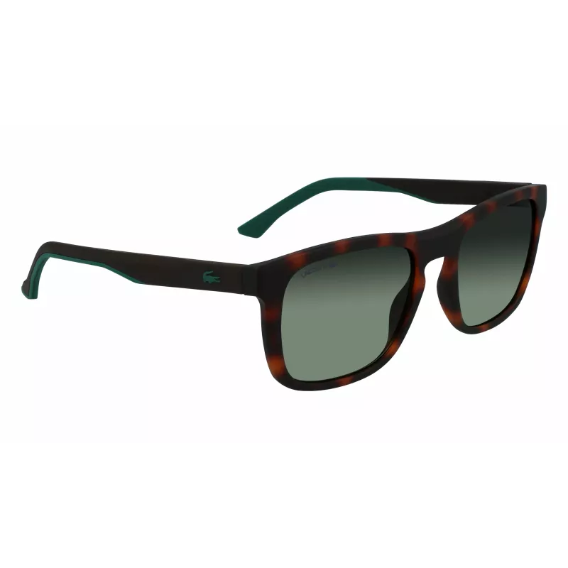 Lacoste L956S-230 herenzonnebril Havana bruin rechthoekig acetaat 55mm