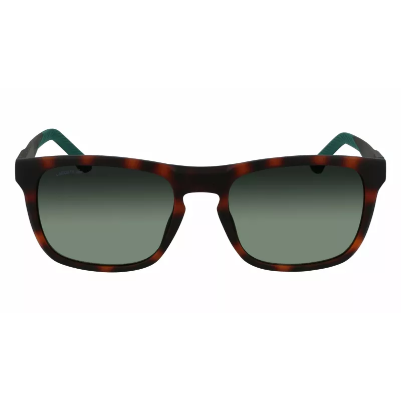 Lacoste L956S-230 herenzonnebril Havana bruin rechthoekig acetaat 55mm