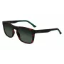Lacoste L956S-230 herenzonnebril Havana bruin rechthoekig acetaat 55mm