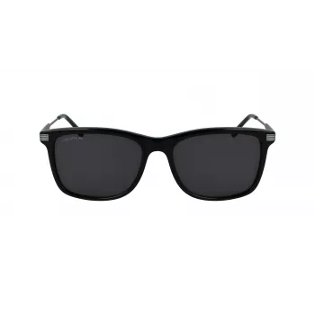 Lacoste L960S herenzonnebril, vierkant - zwart montuur, groene glazen, 56/18/140 mm, UV400