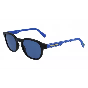 LACOSTE L968SX-002 unisex zonnebril zwart montuur grijze glazen 51mm