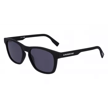 Lacoste heren L988S-2 rechthoek zonnebril - zwart montuur grijze glazen 54mm