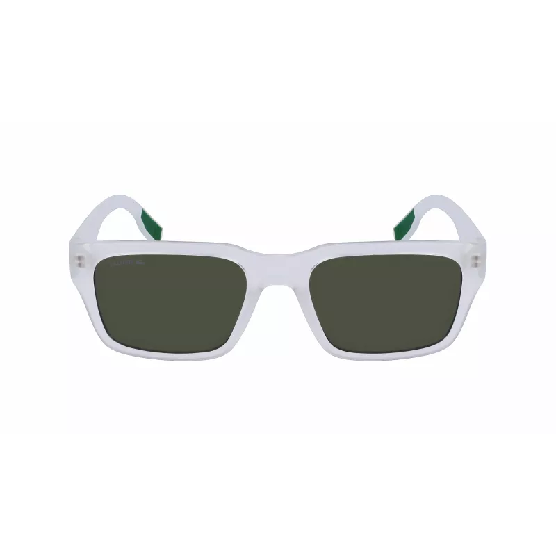 Lacoste heren rechthoekige zonnebril L6004S-970 zwart/grijs 55/19/145 mm