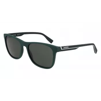 Lacoste heren rechthoekige zonnebril L6031S-301 Havana groen 56/18/145 mm