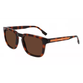 Lacoste heren rechthoekige zonnebril L951SRG-214 havana acetaat groene polycarbonaatglazen 52/22/145 mm