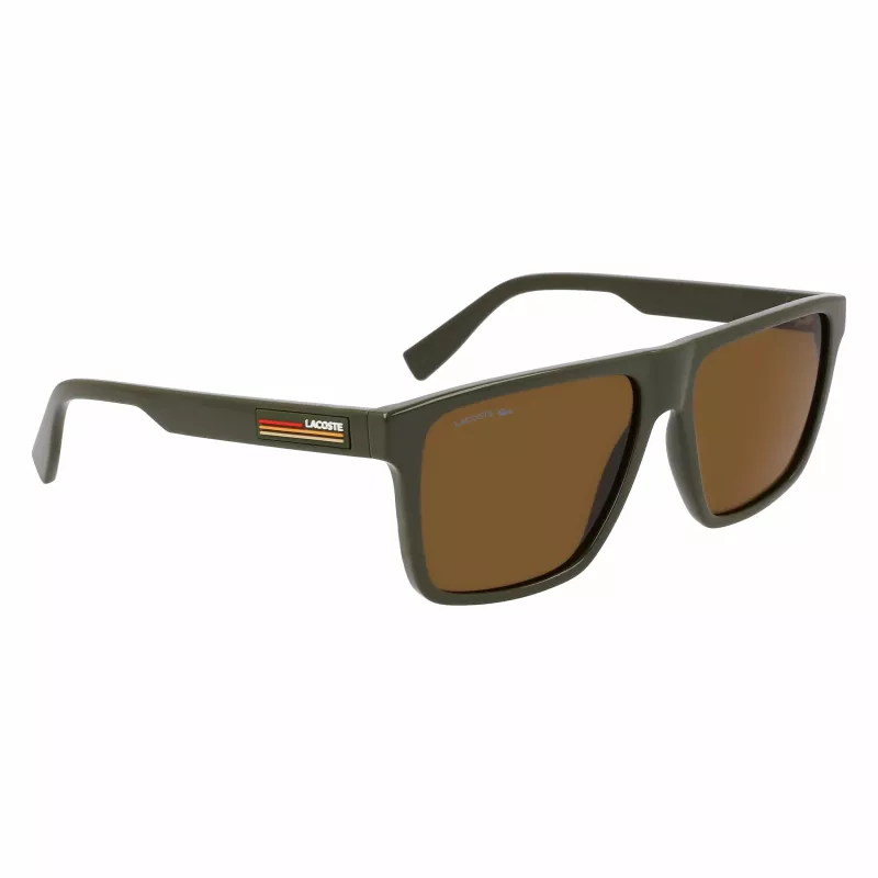 Lacoste heren zonnebril L6027S-275 Havana acetaat rechthoek 57mm