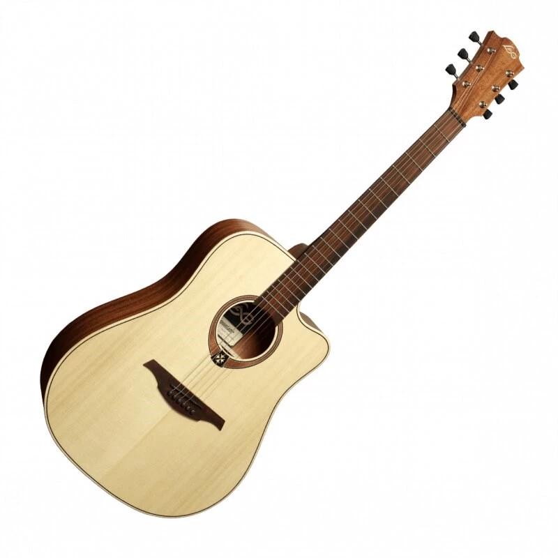 Lag GLA Tramontane 70 DC Dreadnought Cutaway akoestische elektrische gitaar - naturel