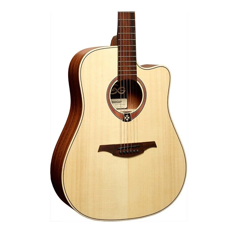 Lag GLA Tramontane 70 DC Dreadnought Cutaway akoestische elektrische gitaar - naturel