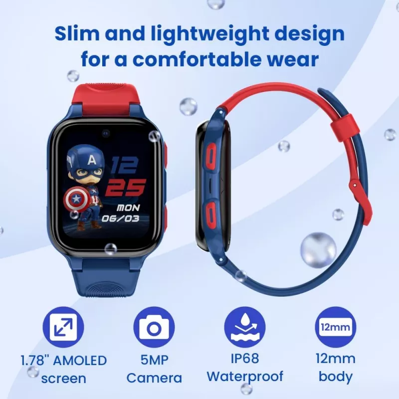 LAGENIO AI Kids Watch K9 4G Blauw
