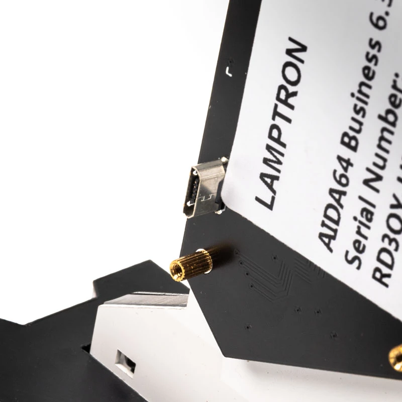 Lamptron Vertical GPU Holder met display - zwart