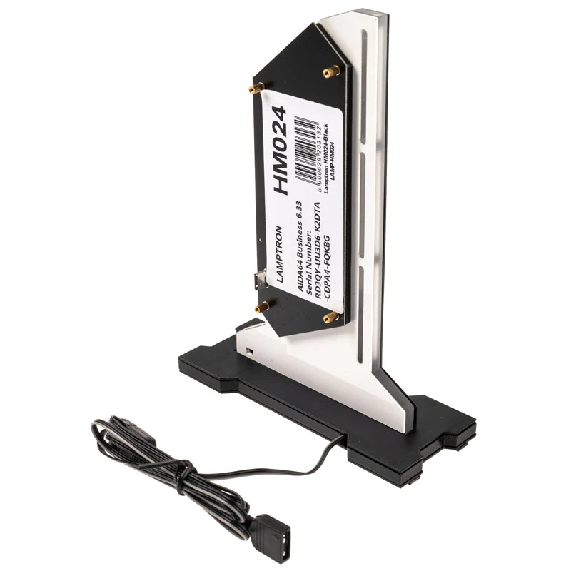 Lamptron Vertical GPU Holder met display - zwart
