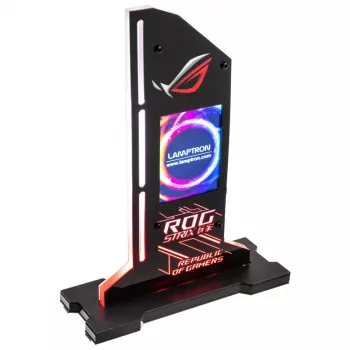 Lamptron Vertical GPU Holder met display - zwart
