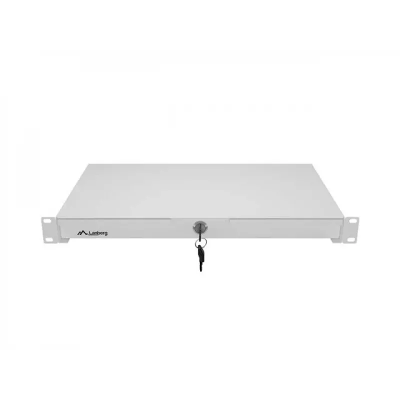 LANBERG 1U 19 inch lade uittrekbaar 270 mm diepte grijs (30 kg capaciteit)
