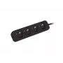 Lanberg Kabelstekkerdoos, 4x Franse Stopcontacten, Kwaliteitskoper, 1,5 m | PS0-04E-0150-BK