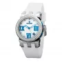 LANCASTER OLA0643SSBL Dames Quartz Analoog Horloge 38mm RVS Blauwe wijzerplaat