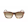 LANVIN LNV620S-213 heren rechthoekige acetaat zonnebril havana bruin verloop 52 mm