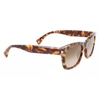 LANVIN LNV620S-213 heren rechthoekige acetaat zonnebril havana bruin verloop 52 mm