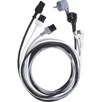 LAPP netkabel met Schuko-stekker naar IEC C13-bus, H05VV-F, 2,5 m, zwart, 10 A, 250 V 73222334