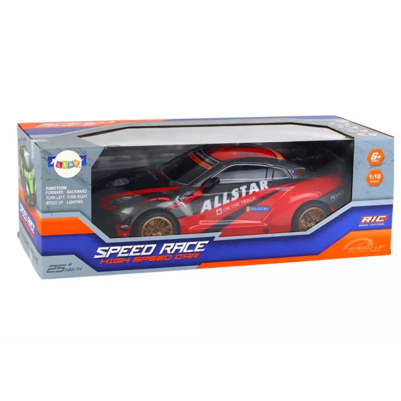 Grote radiografisch bestuurbare sportauto 1:10 rood Lean Toys