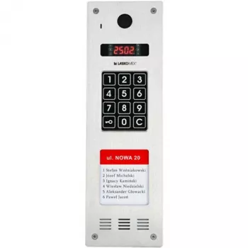 Laskomex CP-2533NR-040 smal verticaal audiopaneel, roestvrij staal, met RFID-lezer