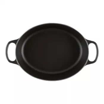 Le Creuset Signature ovale braadpan 31 cm Black emaille zwart gietijzer (4.7L)