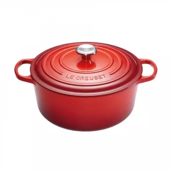 Le Creuset Signature ronde braadpan 30cm kersrood geëmailleerd gietijzer 7,5L