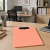 LEAN A4 klembord met afdekking, metaalclip, roze kunststof