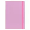 LEAN A4 documentenmap met elastiek, harde kaft, Roze, 4,5 cm rug