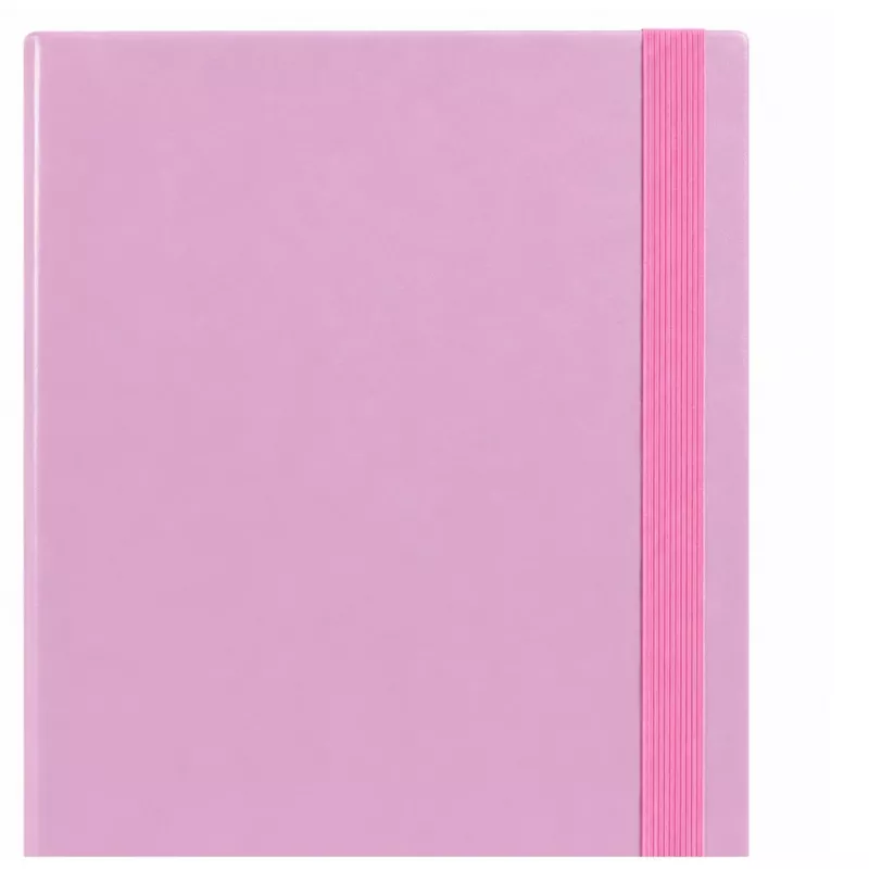 LEAN A4 documentenmap met elastiek, harde kaft, Roze, 4,5 cm rug