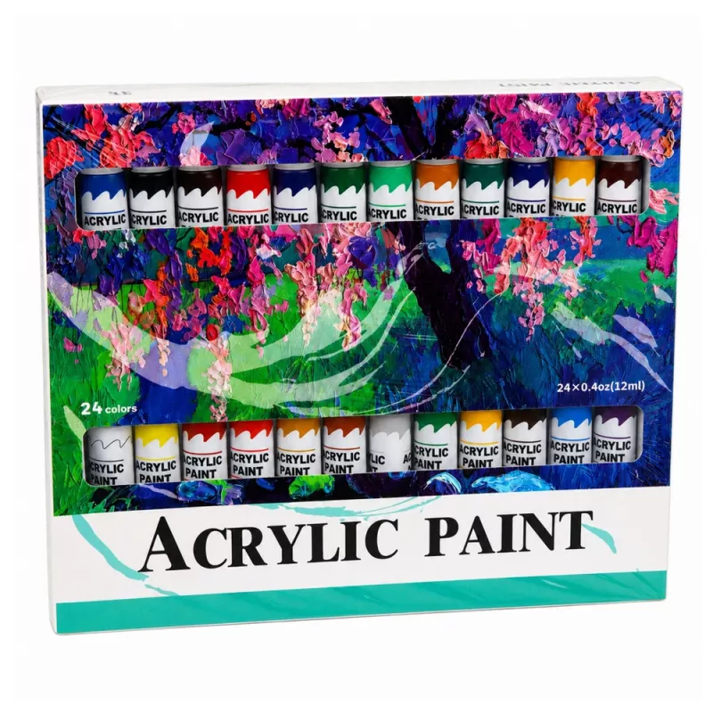 LEAN Artistieke Acrylverf Set 24 Kleuren 12 ml