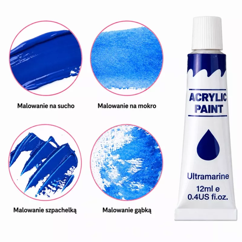LEAN Artistieke Acrylverf Set 24 Kleuren 12 ml