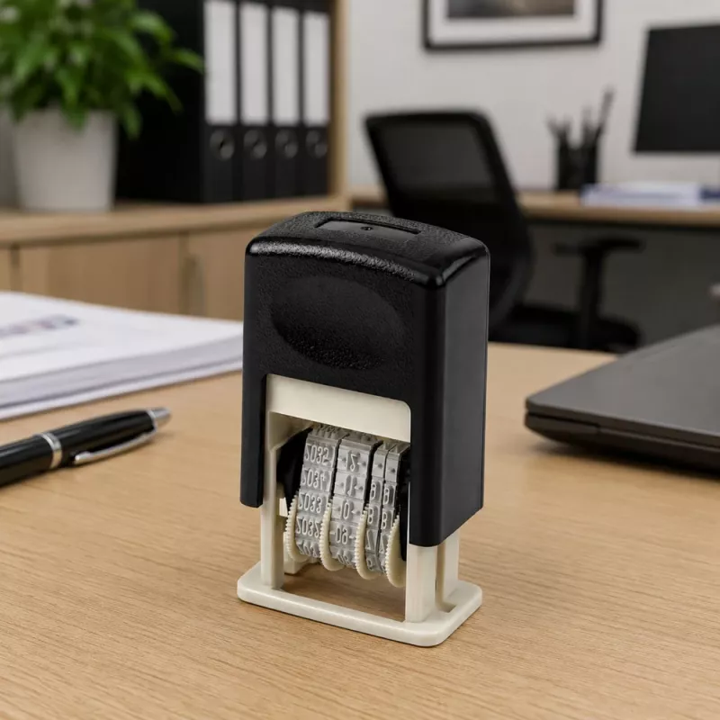 LEAN automatische datumstempel verstelbare bureau-datumstempel zwart