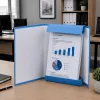LEAN blauwe A4-ordner met elastiek, 4,5 cm rug, gelamineerd karton, capaciteit 450 vel
