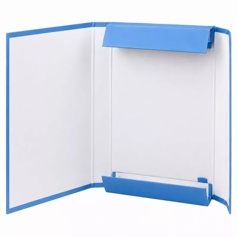 LEAN blauwe A4-ordner met elastiek, 4,5 cm rug, gelamineerd karton, capaciteit 450 vel