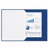 LEAN kartonnen map met elastiek, gelakt, A4, 300 g/m², blauw