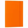 LEAN kartonnen map met elastiek, gelakt, A4, 300 g/m², oranje