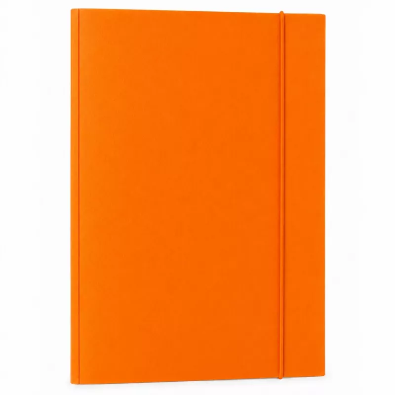 LEAN kartonnen map met elastiek, gelakt, A4, 300 g/m², oranje