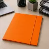 LEAN kartonnen map met elastiek, gelakt, A4, 300 g/m², oranje