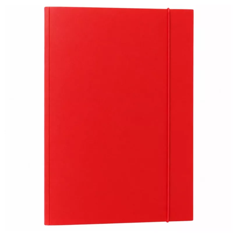 LEAN Kartonnen map met elastiek, gelakt, A4, 300 g/m², rood