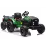 LEAN CARS 24V accu-aangedreven tractor met aanhanger donkergroen - CH9959B