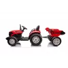 LEAN CARS 24V accu-tractor HC-306 rood met aanhanger