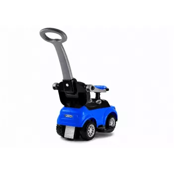 LEAN CARS 614W kinderloopauto met duwbeugel en ouderlijke stuurinrichting - blauw