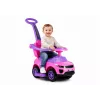 LEAN CARS 614W peuter loopauto met duwstang ouderlijk - roze