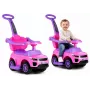 LEAN CARS 614W peuter loopauto met duwstang ouderlijk - roze