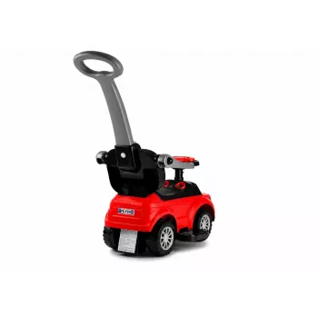 LEAN CARS 614W kinderloopauto met duwbeugel - rood
