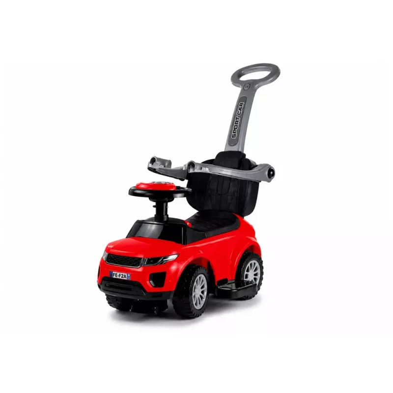 LEAN CARS 614W kinderloopauto met duwbeugel - rood