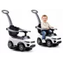 LEAN CARS 614W peuter loopauto met duwstang ouderlijk - wit
