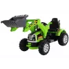 LEAN CARS Accu-tractor met achterbak, graafmachine, Groen 3404