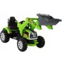 LEAN CARS Accu-tractor met achterbak, graafmachine, Groen 3404