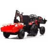 LEAN CARS accu-aangedreven graafmachine met aanhanger SX2068 rood
